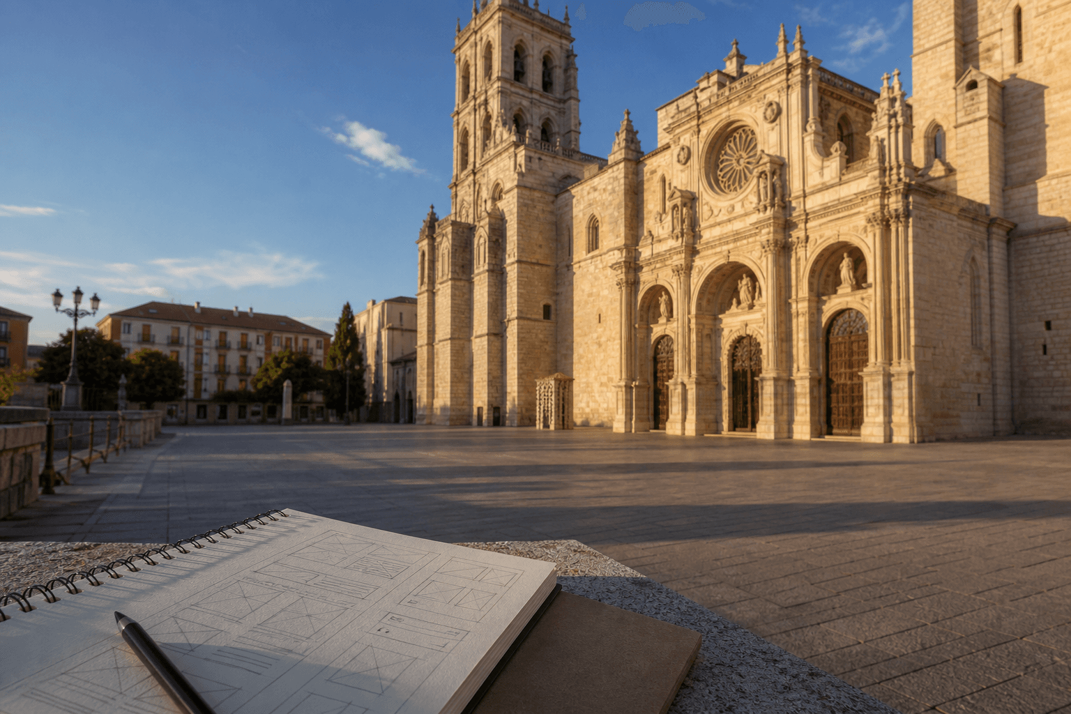 Catedral de San Antolín de Palencia y cuaderno de diseño web