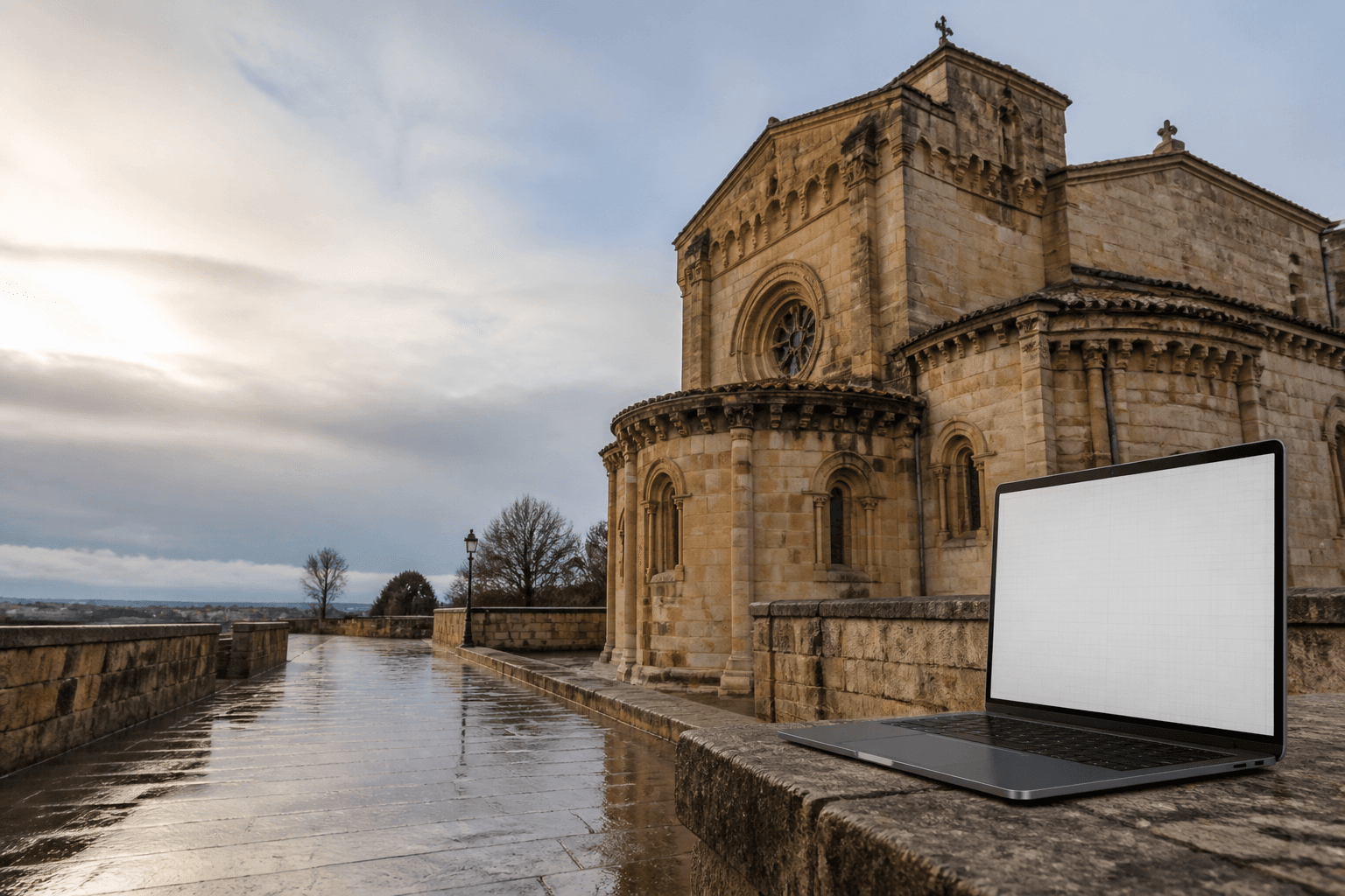 Iglesia de la Magdalena de Zamora y bocetos de diseño web